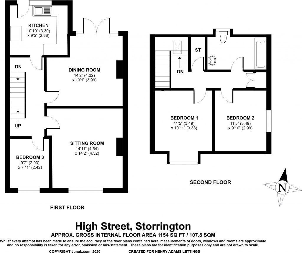 Floorplans For High Street, Storrington, RH20