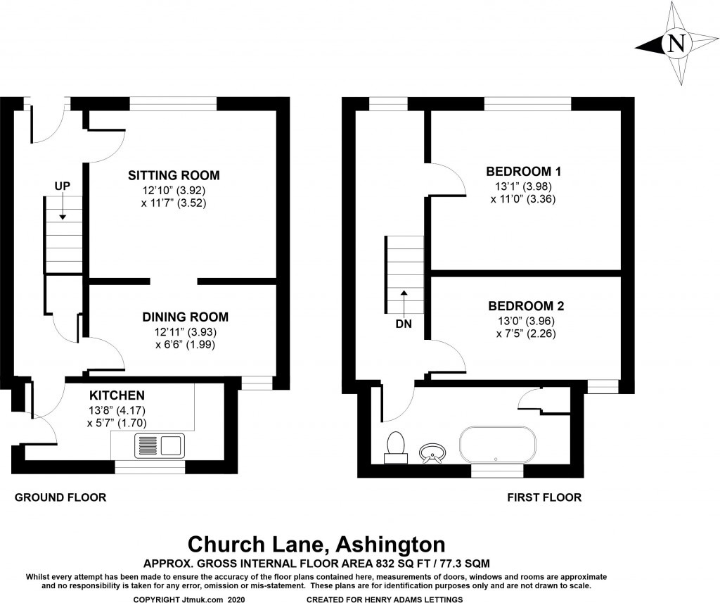 Floorplans For Church Lane, Ashington, Pulborough, RH20