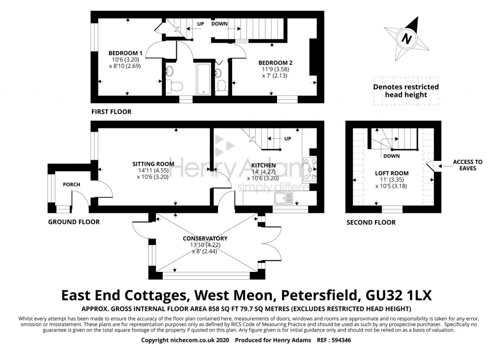 Floorplans For East End Cottages, West Meon, GU32