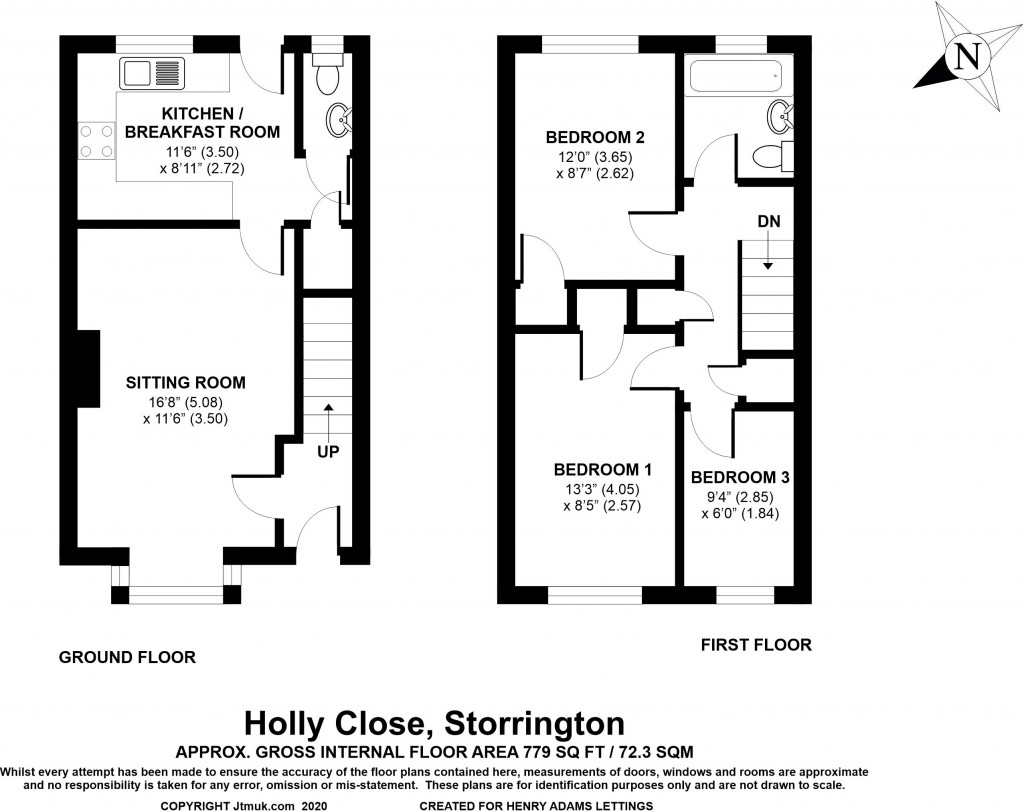 Floorplans For Holly Close, Storrington, Pulborough, RH20