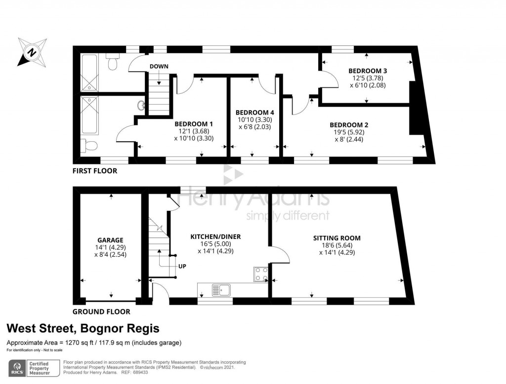 Floorplans For 55a West Street, Bognor Regis, PO21