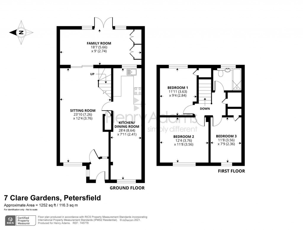 Floorplans For Clare Gardens, Petersfield, GU31