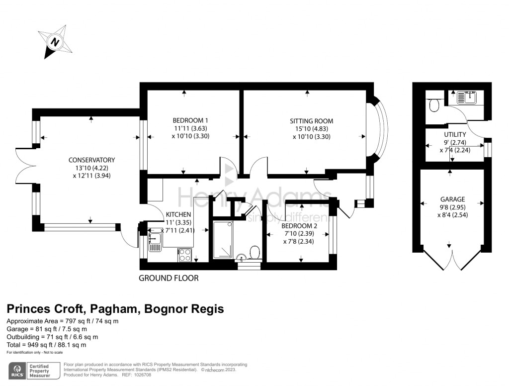 Floorplans For Princes Croft, Pagham, Bognor Regis, PO21