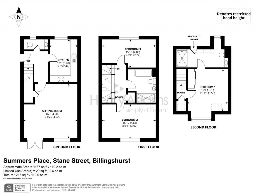 Floorplans For Summers Place, Stane Street, Billingshurst, RH14