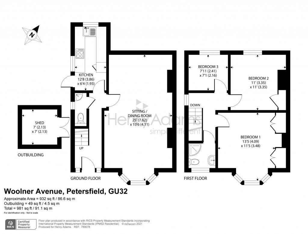 Floorplans For Woolner Avenue, Petersfield, GU32