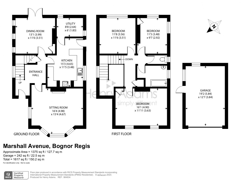 Floorplans For Marshall Avenue, Bognor Regis, PO21