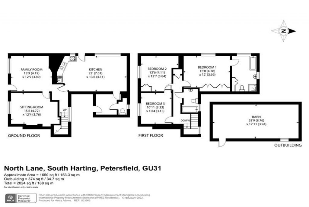 Floorplans For North Lane, South Harting, Petersfield, GU31