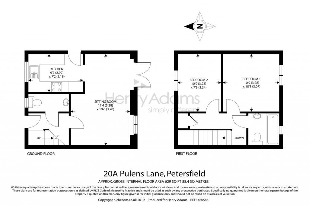 Floorplans For Pulens Lane, Petersfield, GU31