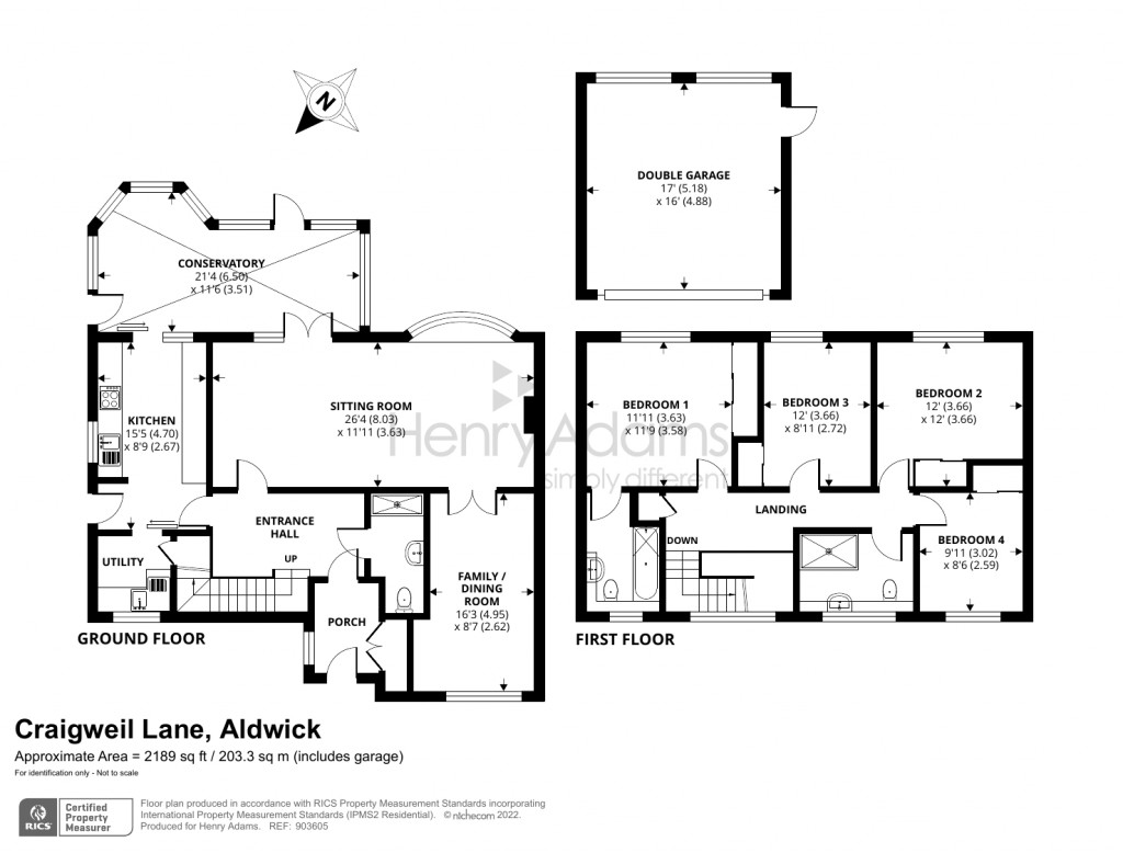 Floorplans For Craigweil Lane, Aldwick, Bognor Regis, PO21