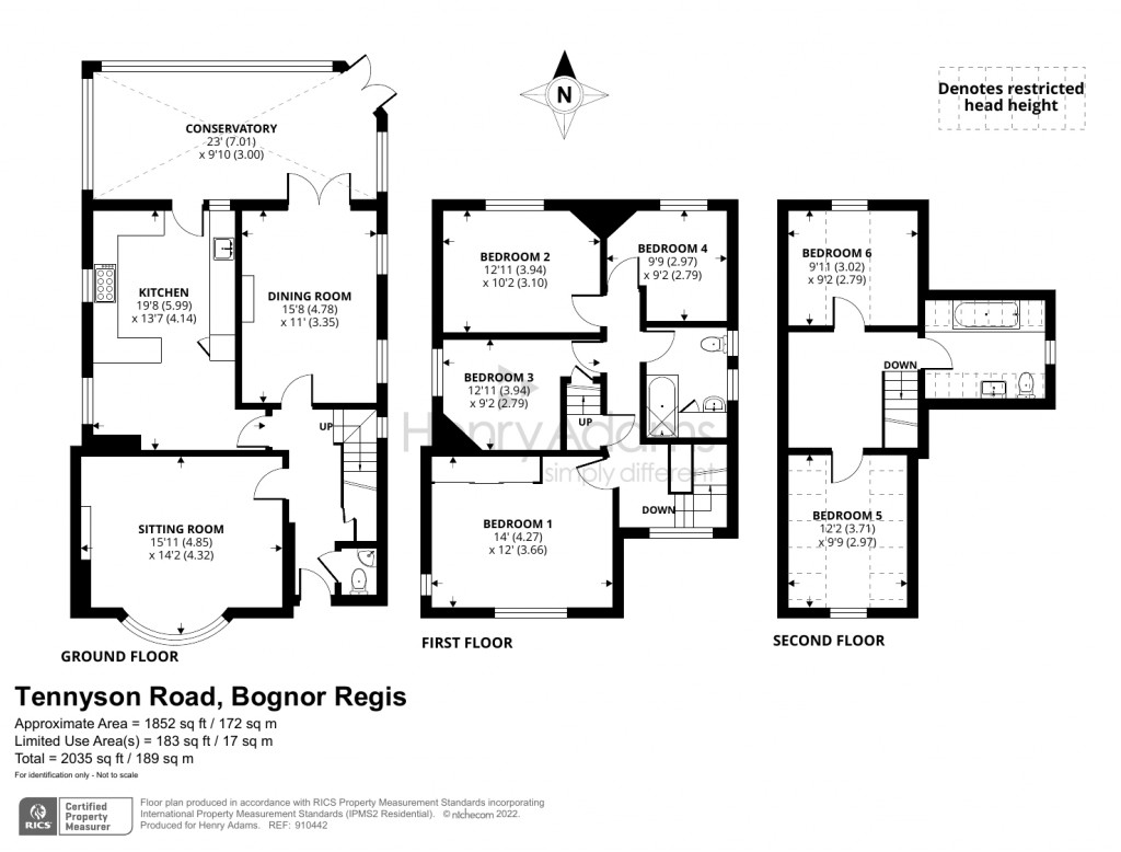 Floorplans For Tennyson Road, Bognor Regis, PO21