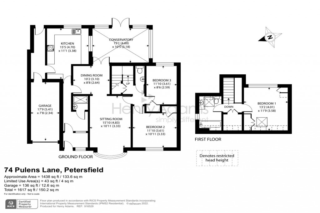 Floorplans For Pulens Lane, Petersfield, GU31