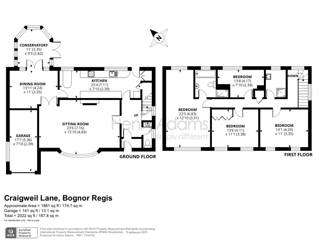 Floorplans For Craigweil Lane, Aldwick, Bognor Regis, PO21