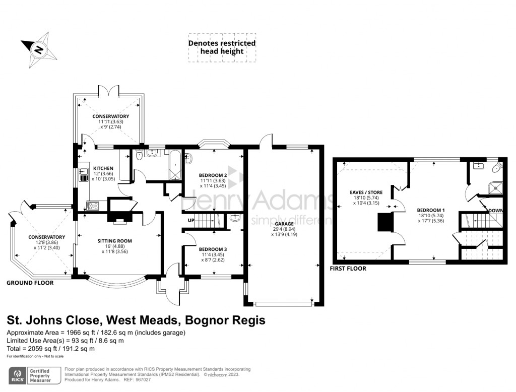 Floorplans For St Johns Close, West Meads, Bognor Regis, PO21