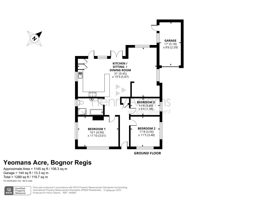 Floorplans For Yeomans Acre, Aldwick, Bognor Regis, PO21