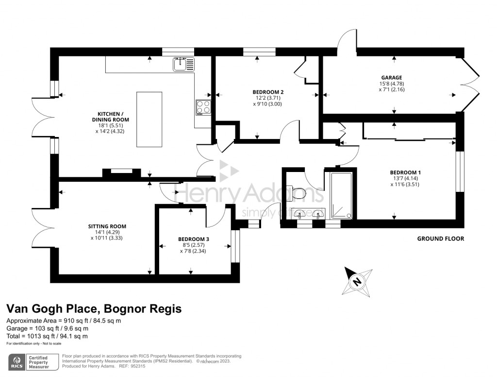 Floorplans For Van Gogh Place, Bognor Regis, PO22