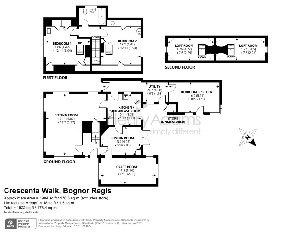 Floorplans For Crescenta Walk, Aldwick, Bognor Regis, PO21