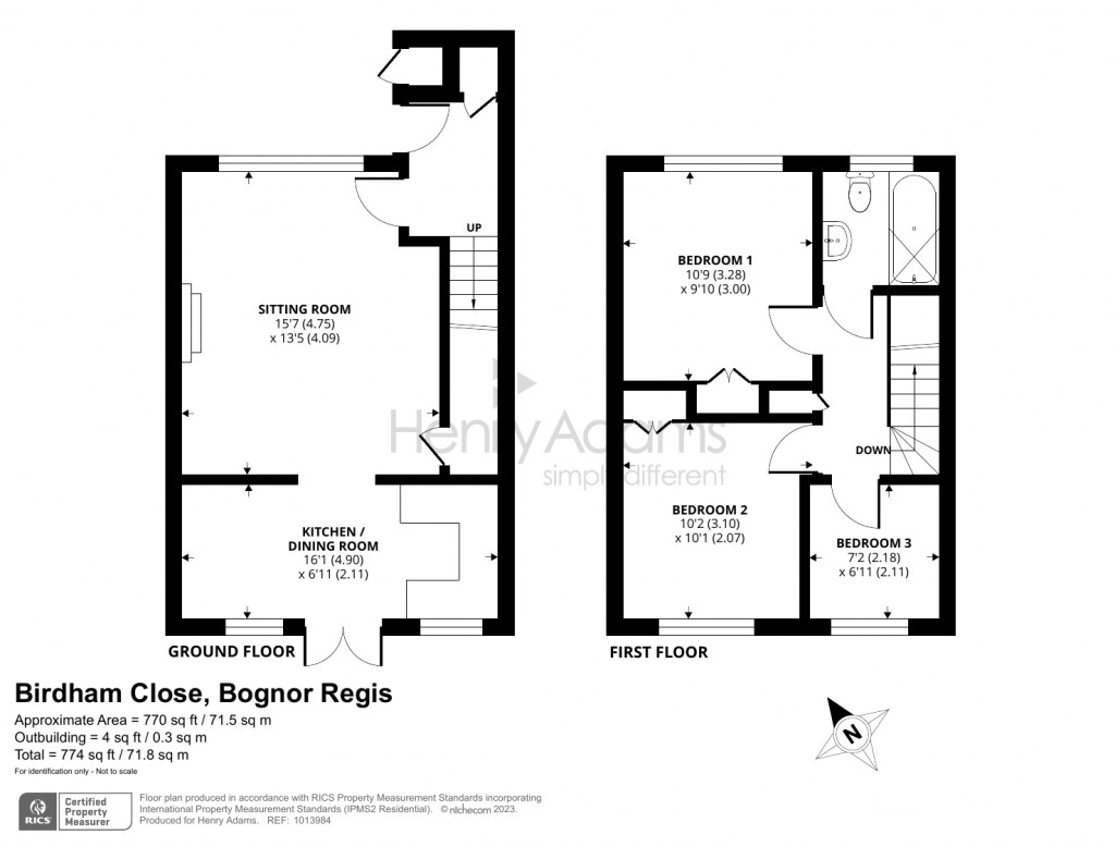 Floorplans For Birdham Close, Bognor Regis, PO21