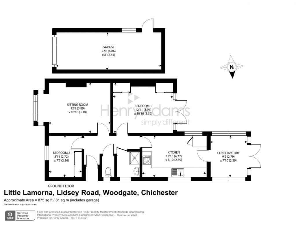 Floorplans For Lidsey Road, Woodgate, Chichester, PO20