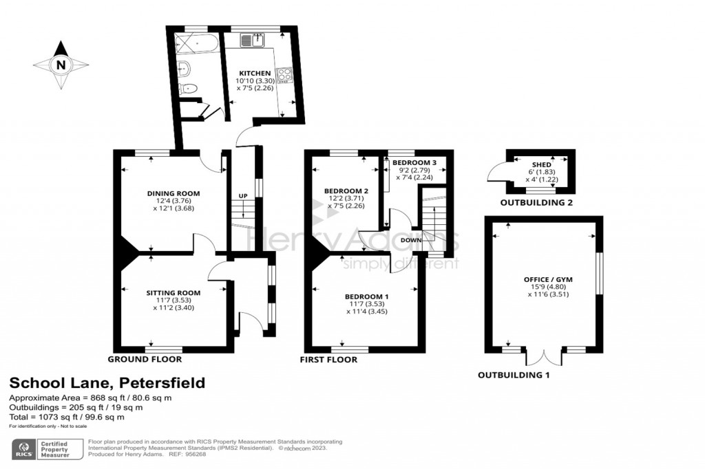 Floorplans For School Lane, Sheet, Petersfield, GU32