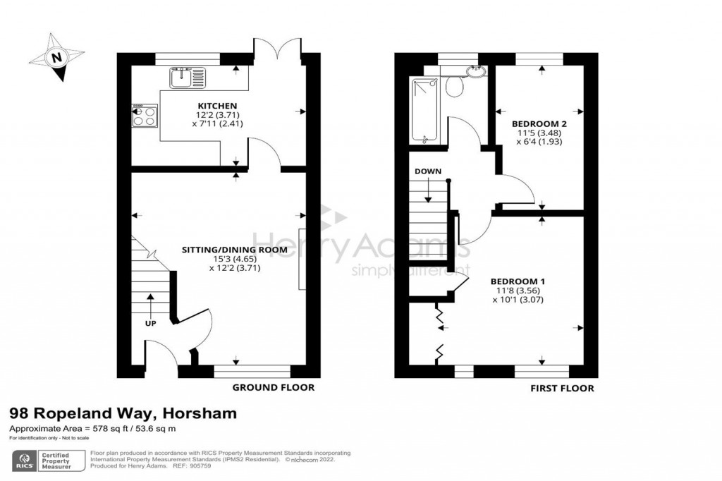 Floorplans For Ropeland Way, Horsham, RH12