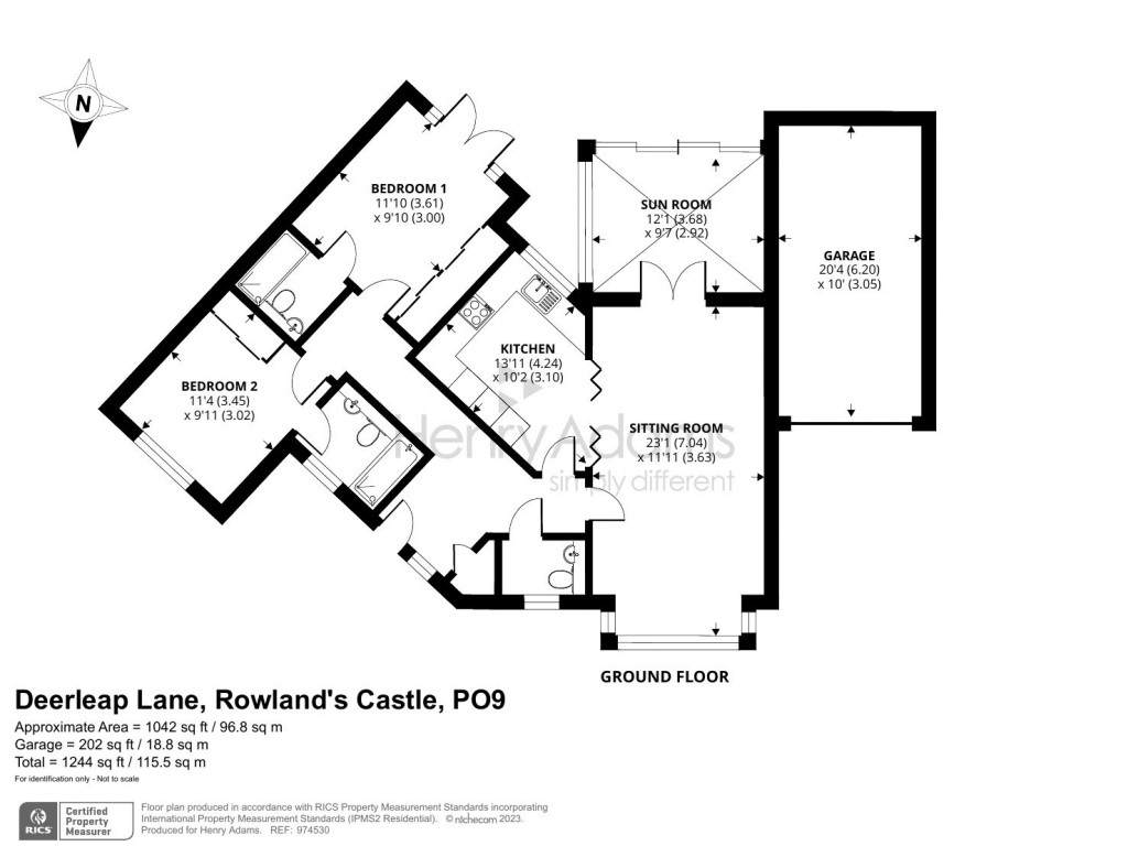Floorplans For Deerleap Lane, Rowland's Castle, PO9