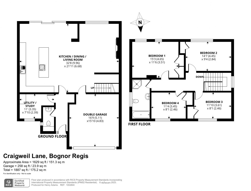 Floorplans For Craigweil Lane, Aldwick, Bognor Regis, PO21