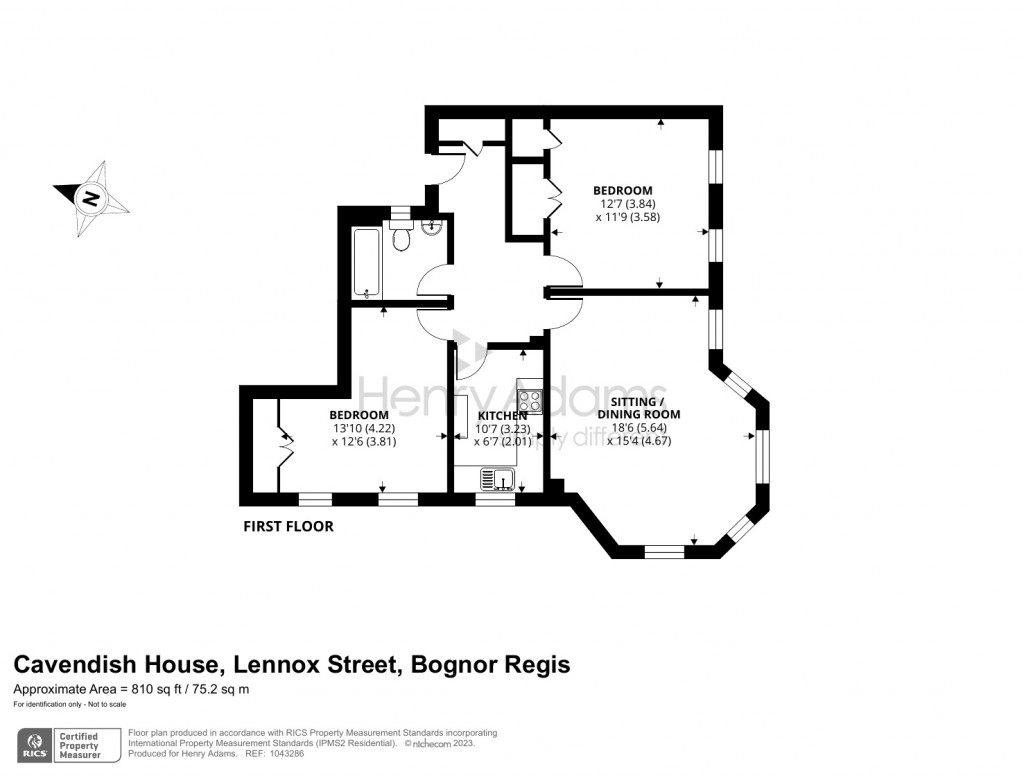 Floorplans For 28 Cavendish House, Lennox Street, Bognor Regis, PO21
