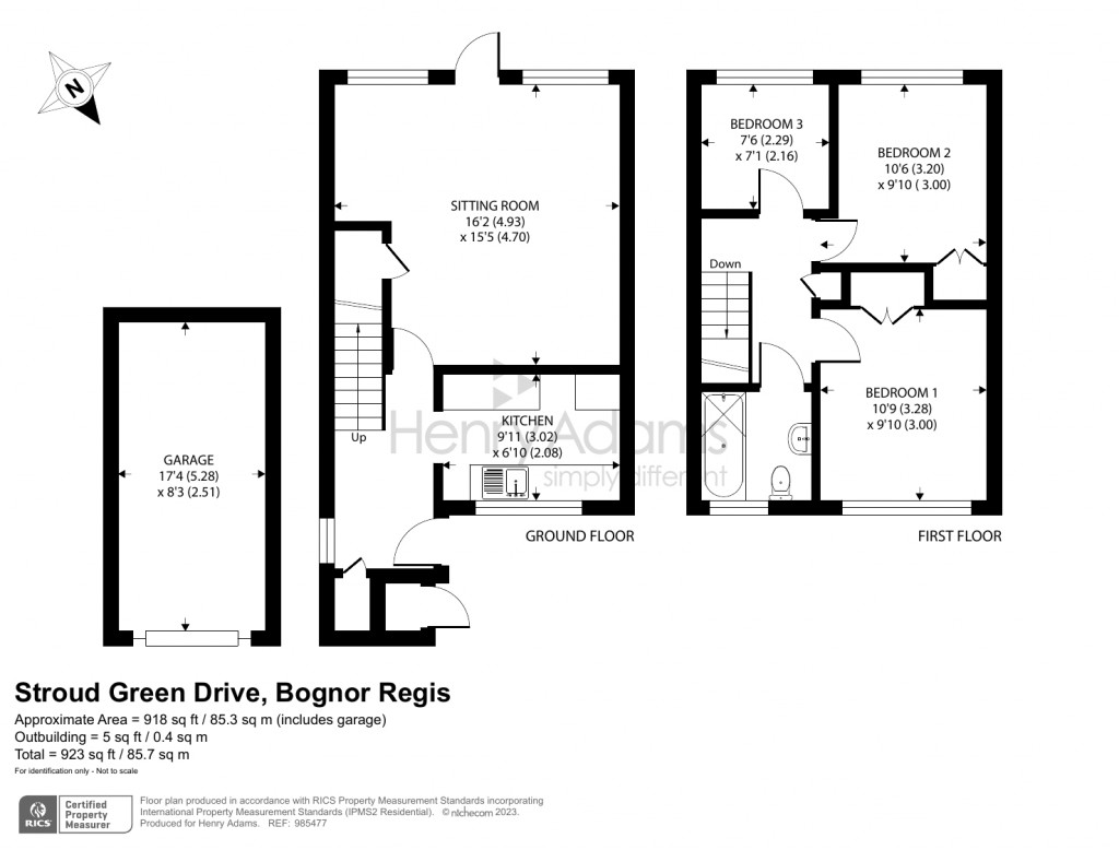Floorplans For Stroud Green Drive, Bognor Regis, PO21