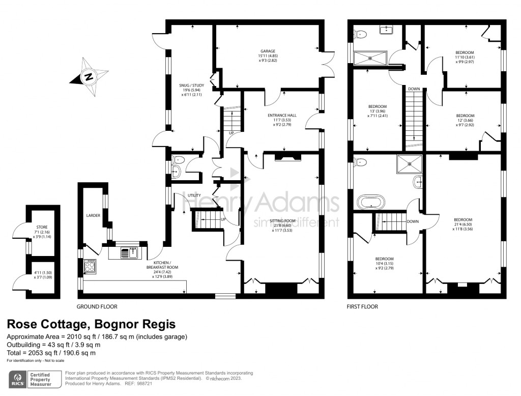 Floorplans For Fish Lane, Aldwick, Bognor Regis, PO21