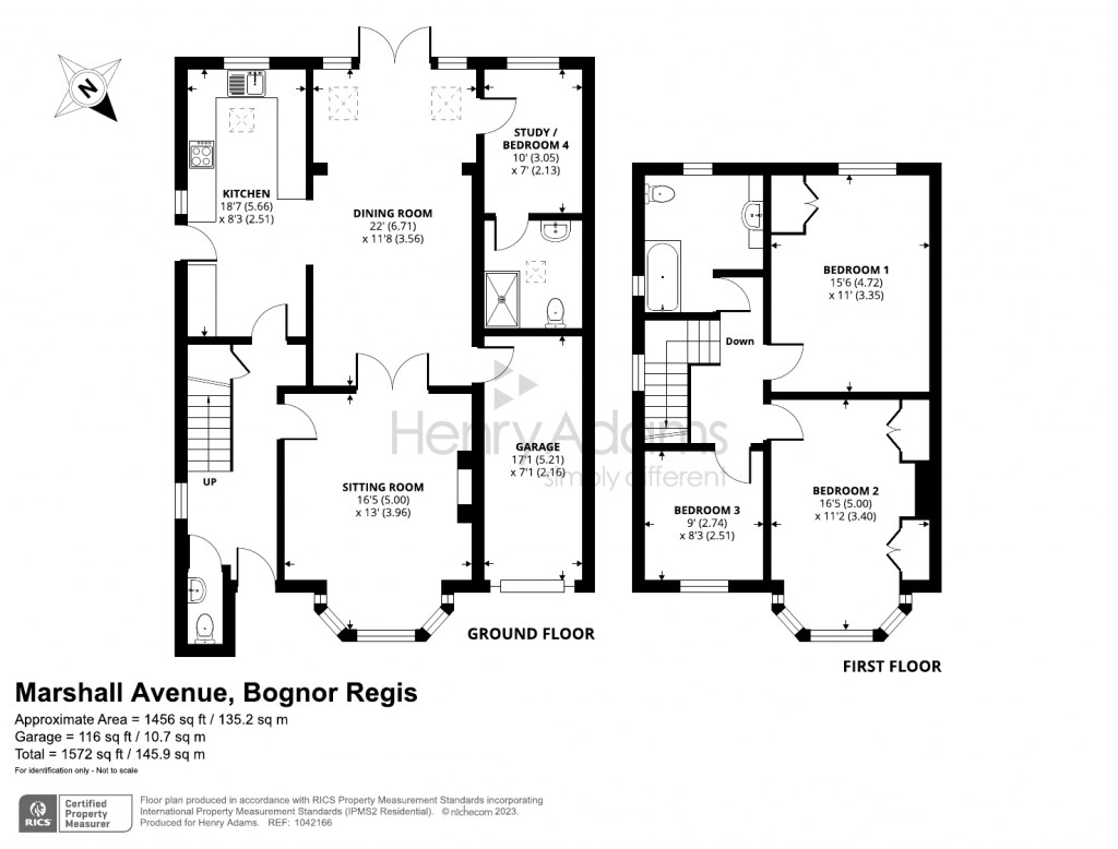 Floorplans For Marshall Avenue, Bognor Regis, PO21