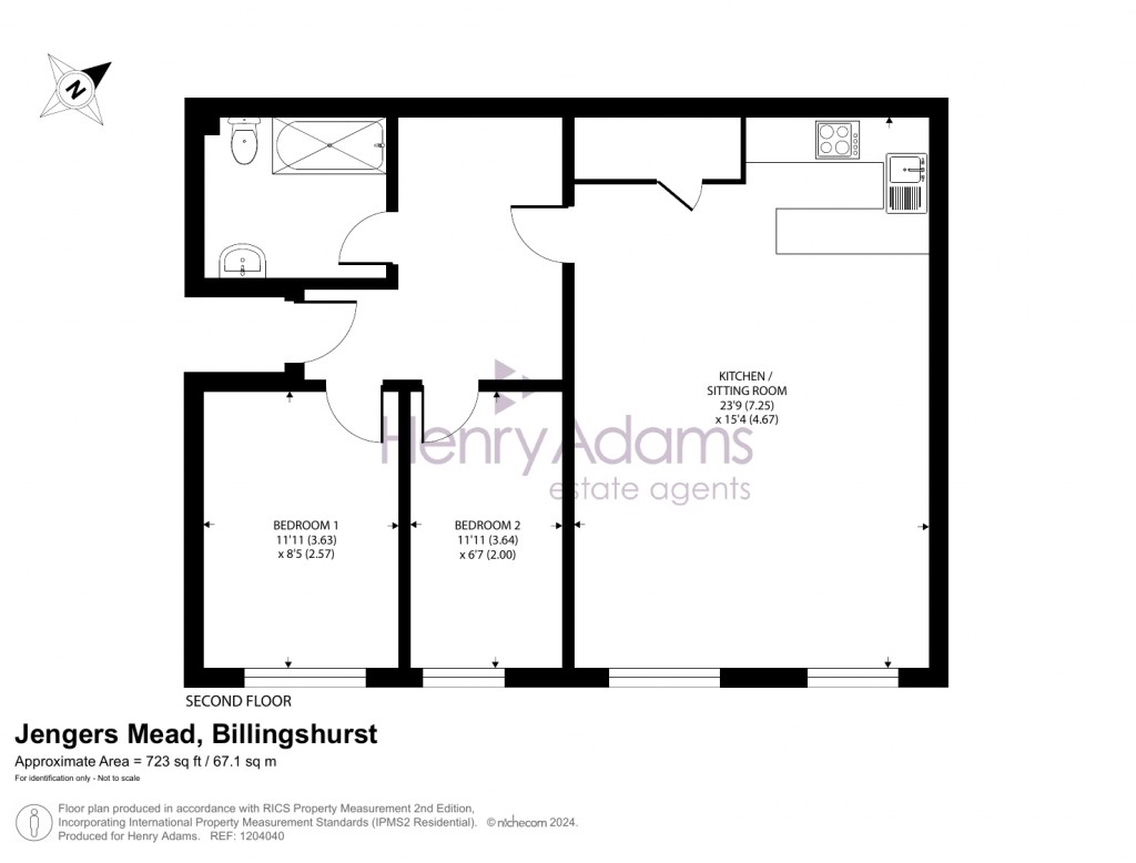 Floorplans For Jengers Mead, Billingshurst, RH14