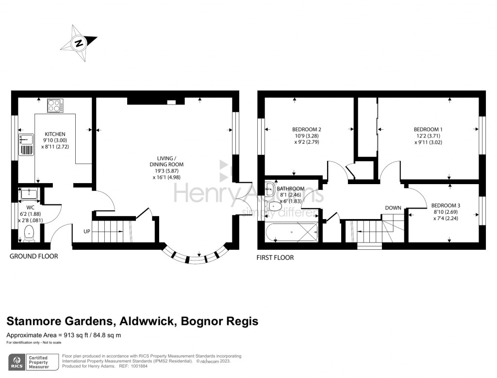 Floorplans For Stanmore Gardens, Aldwick, Bognor Regis, PO21