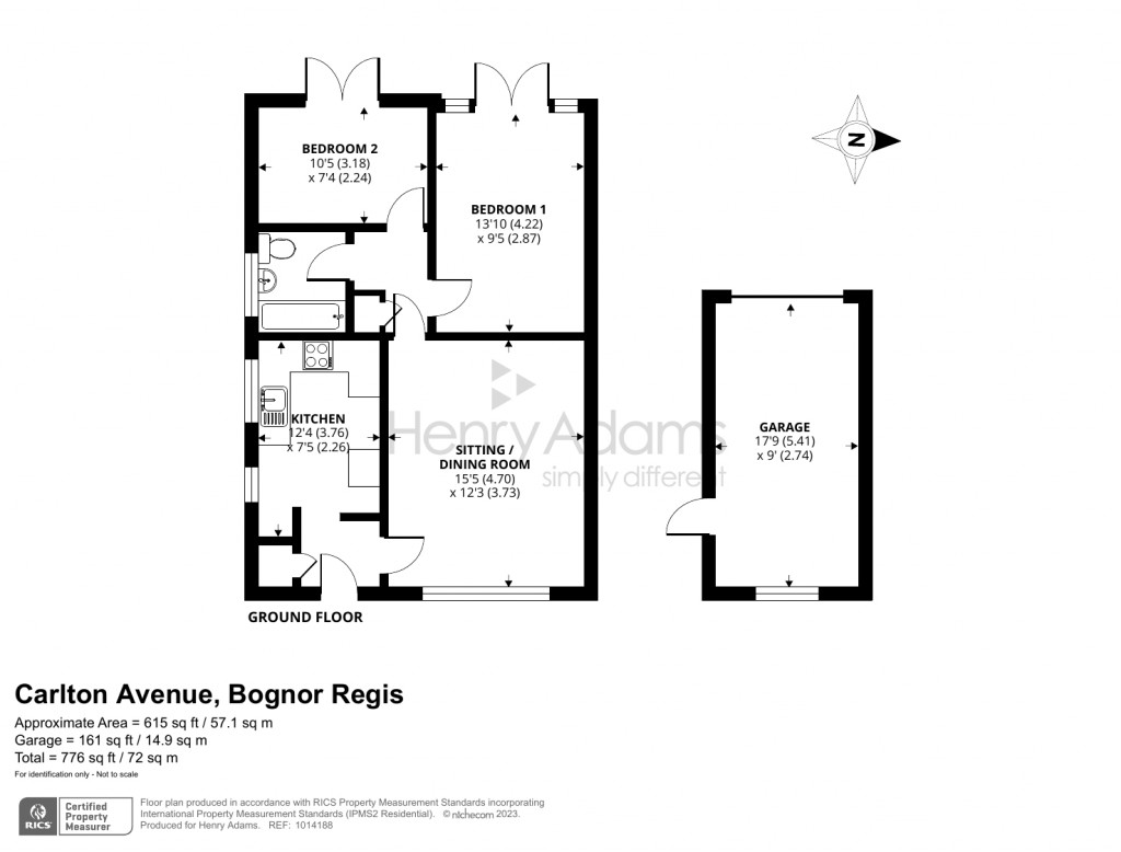 Floorplans For Carlton Avenue, Rose Green, Bognor Regis, PO21