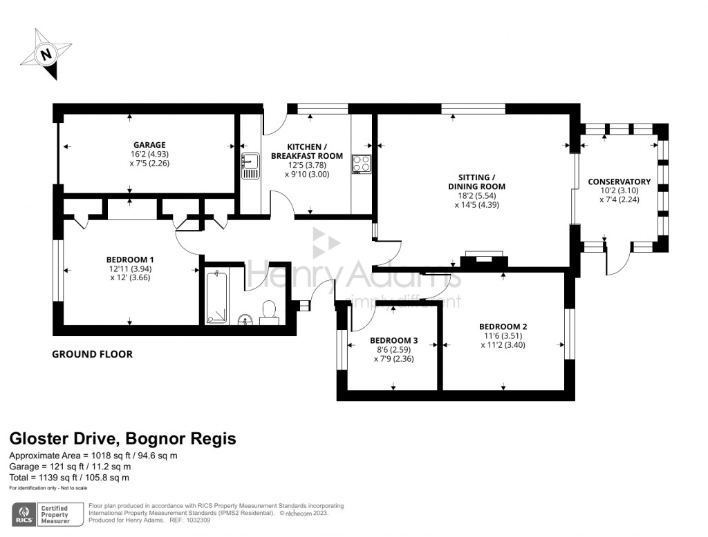 Floorplans For Gloster Drive, Nyetimber, Bognor Regis, PO21