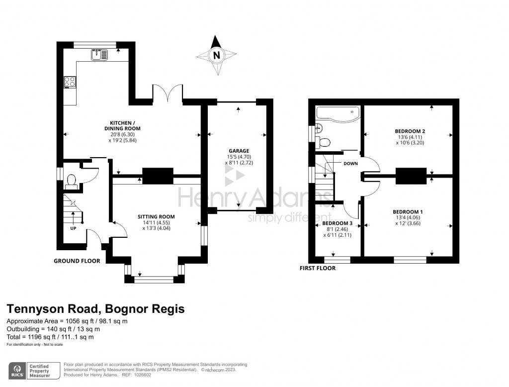 Floorplans For Tennyson Road, Bognor Regis, PO21