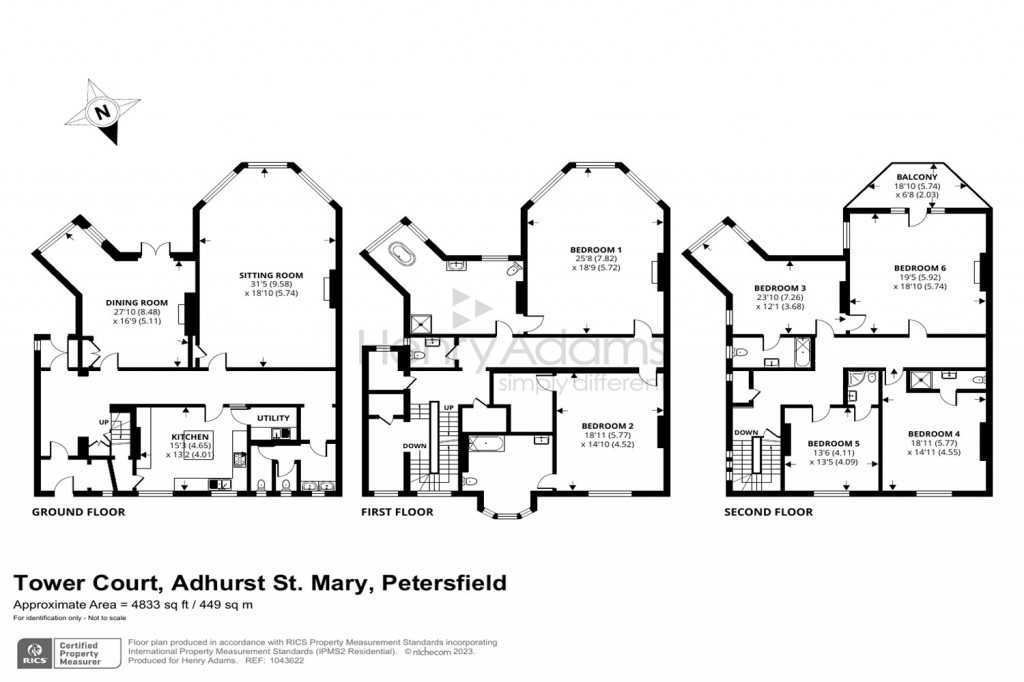 Floorplans For Tower Court Adhurst St. Mary, Petersfield, GU31