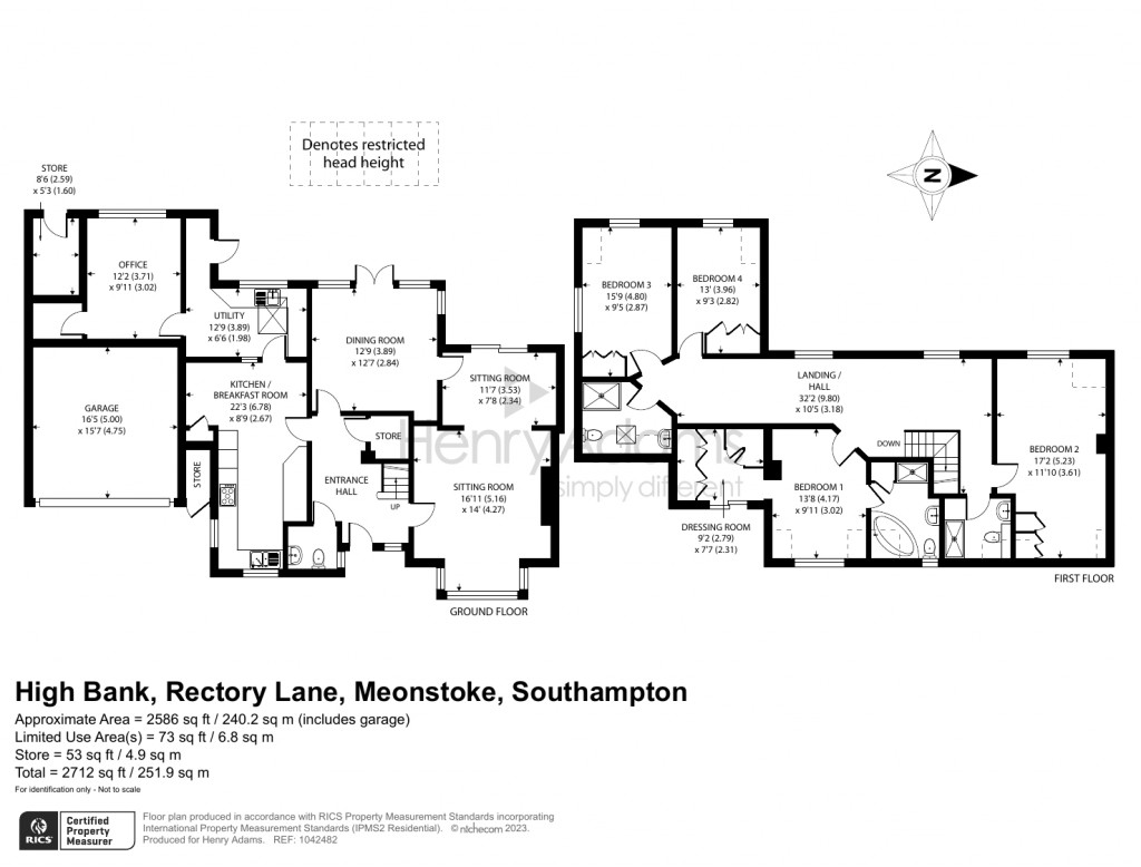 Floorplans For Rectory Lane, Meonstoke, Southampton, SO32