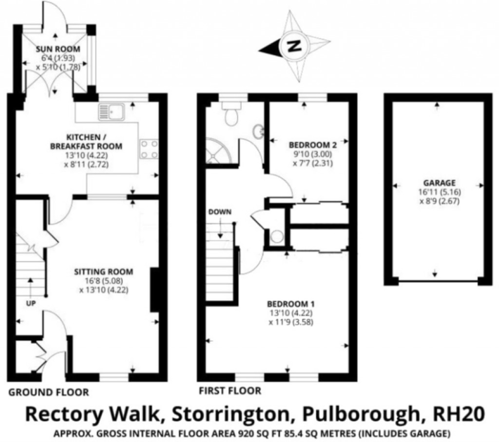 Floorplans For Rectory Walk, Storrington, RH20