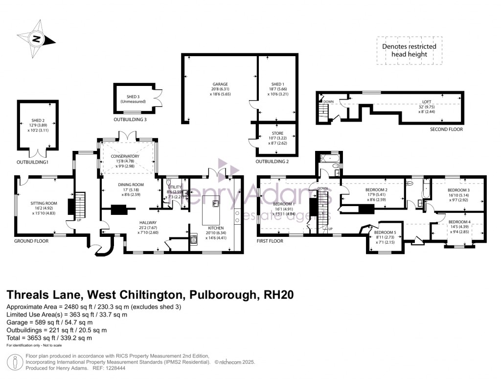 Floorplans For Threals Lane, West Chiltington, Pulborough, RH20