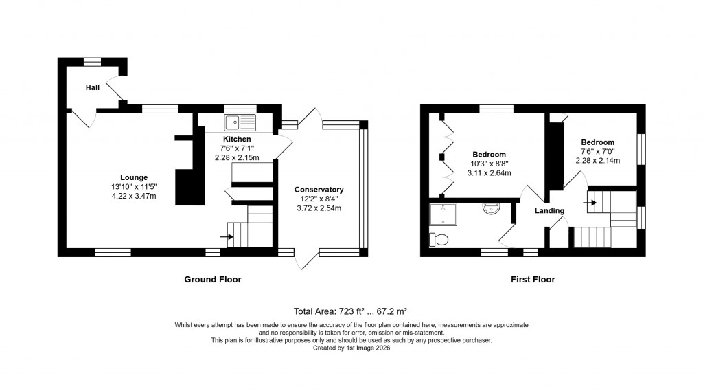 Floorplans For Sandrock Cottages, Northchapel, GU28