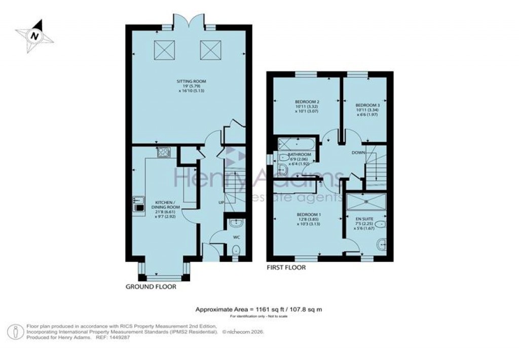 Floorplans For Dereham Way, Horsham, RH12