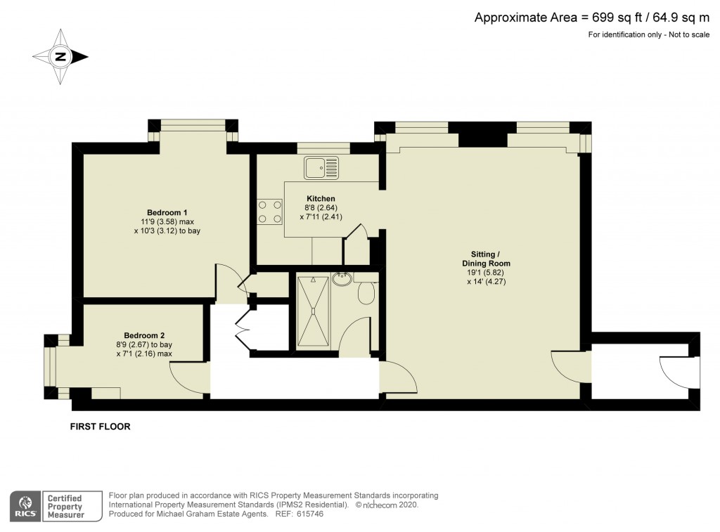 Floorplans For De Parys Lodge, De Parys Avenue, MK40