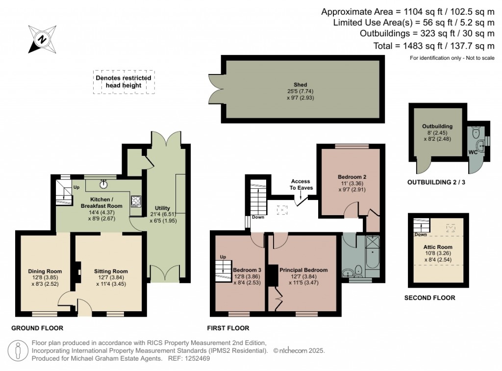 Floorplans For High Road, Cotton End, MK45