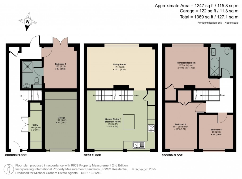 Floorplans For Tudor Court, Hitchin, SG5