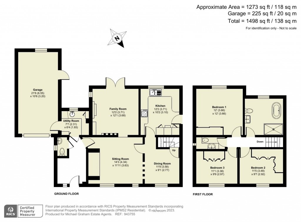 Floorplans For Roe Green, Sandon, SG9