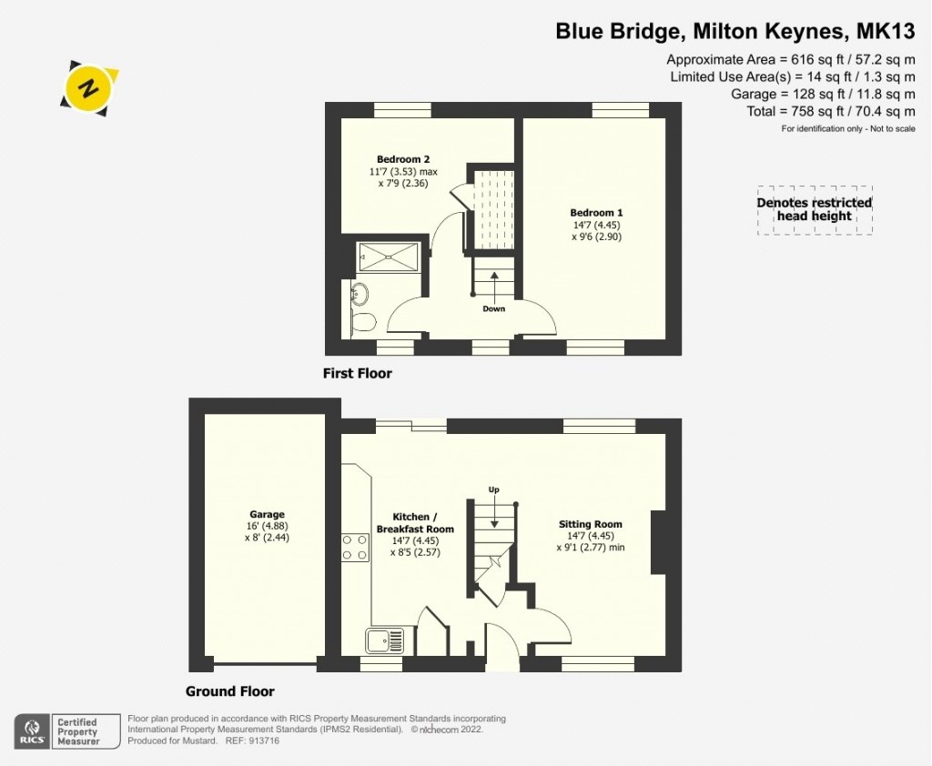 Floorplans For Gardiner Court, Blue Bridge, MK13