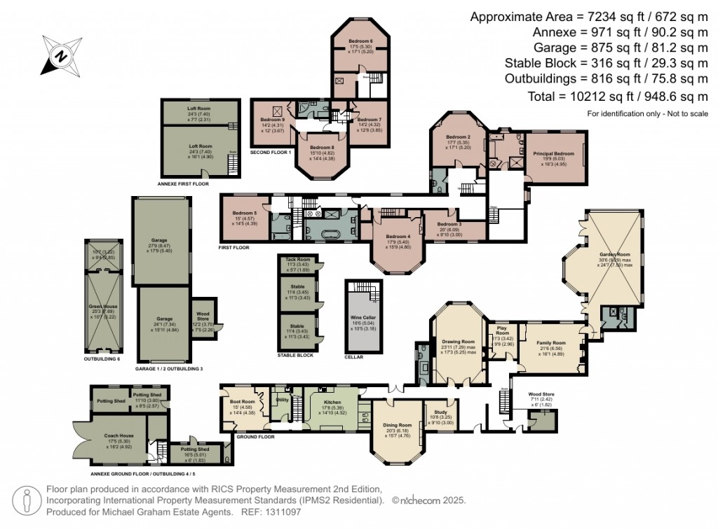 Floorplans For Courteenhall, Northamptonshire, NN7